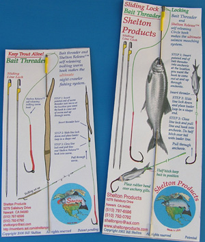 Pictures of Shelton Products bait threader.